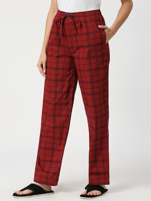 Women's Maroon Cotton Pyjamas for Cozy Nights