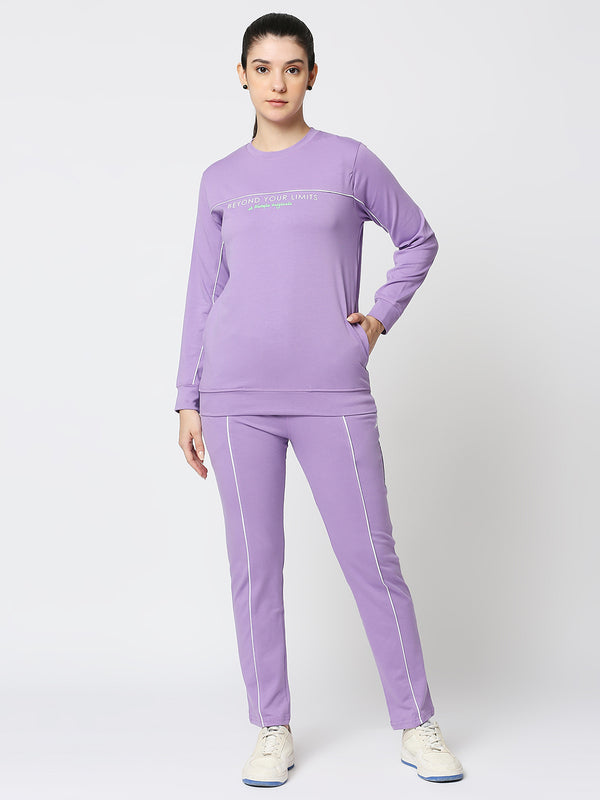 Women's Lavender Luxe  Stylish Tracksuit