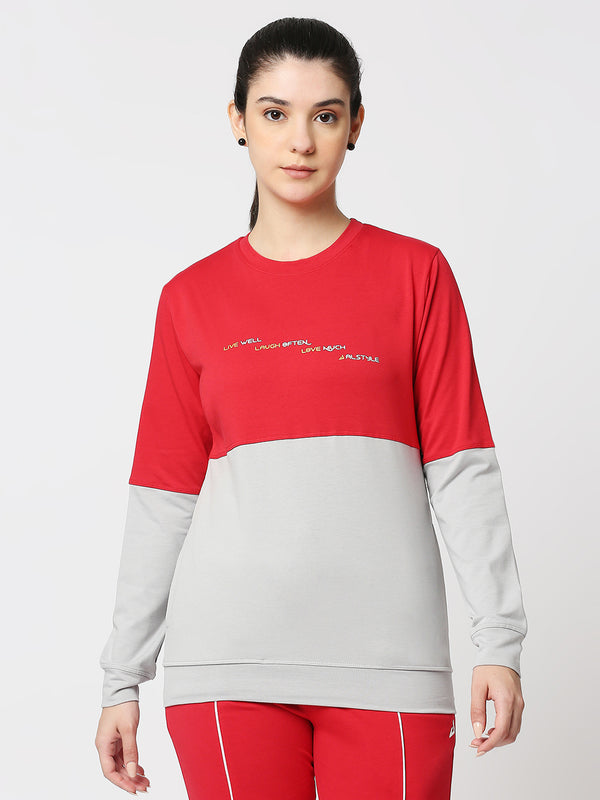 Women's Crimson Comfort Red Sweatshirt
