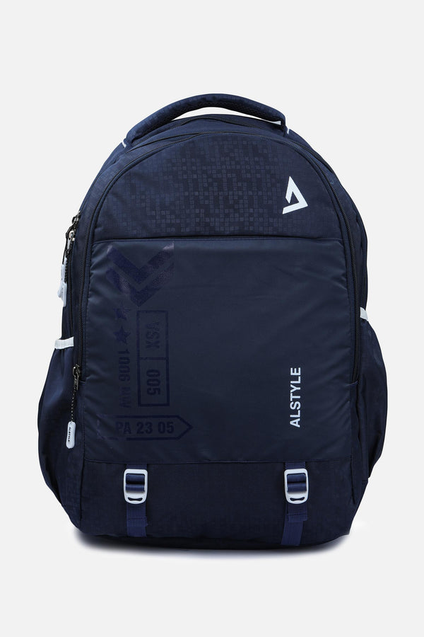 Travel friendly dark blue laptop bag with padded straps