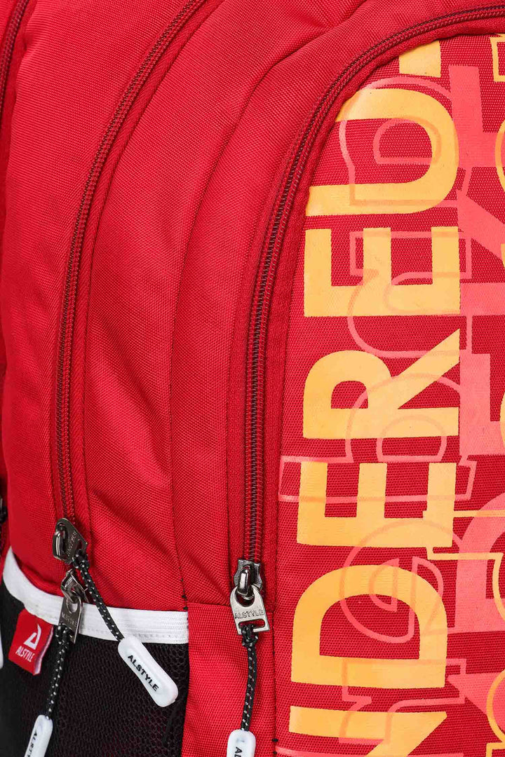 Red laptop bag with padded straps (unisex)