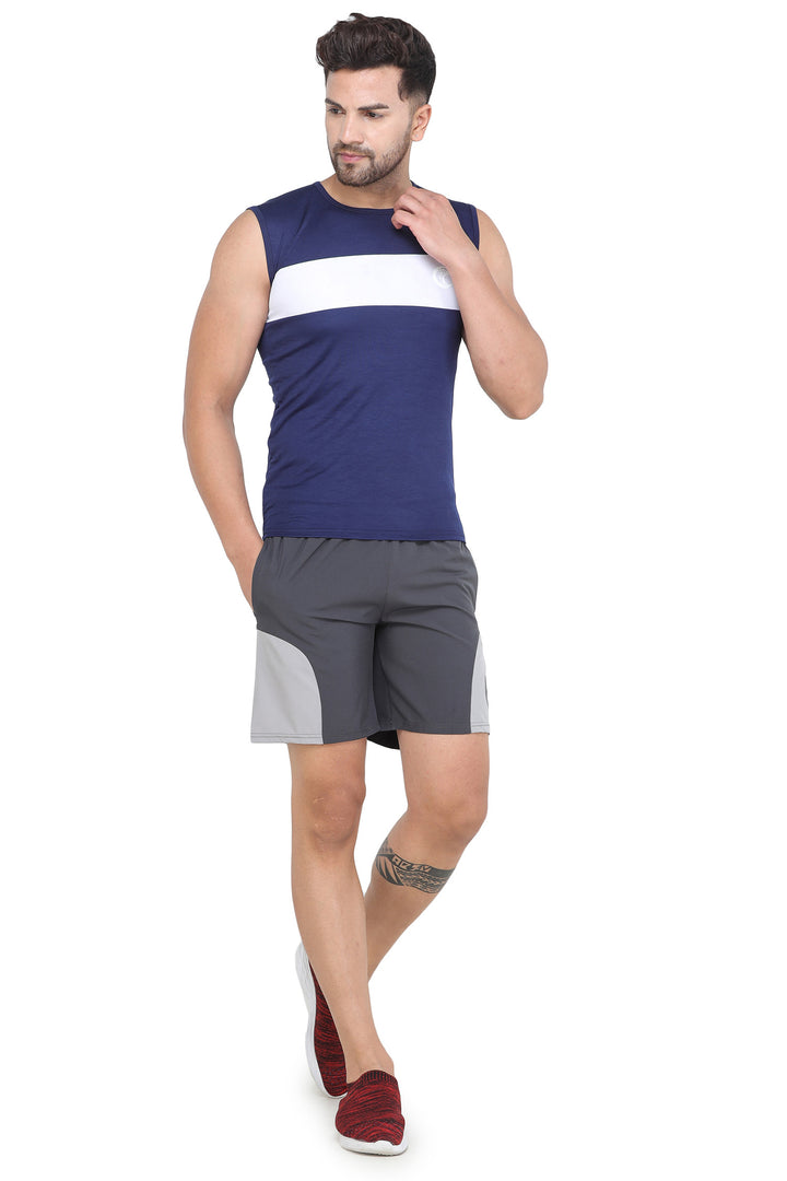 Alstyle Dark Grey Regular Fit Shorts For Men