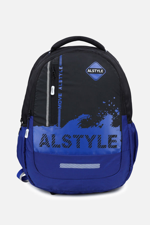 Alstyle Black royal blue laptop bag with padded straps