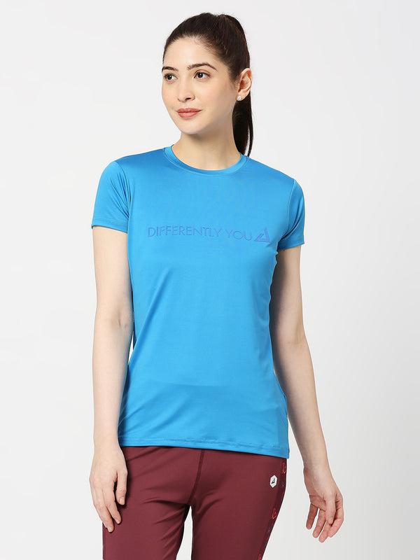 Royal Blue Printed Jogging T-Shirt