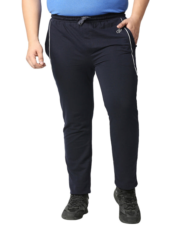 Simple Navy Blue Mens Track Pants for Training