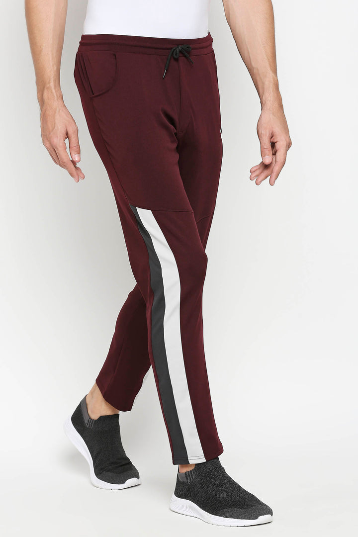 Wine Solid Rapid Dry Technology Track Pants