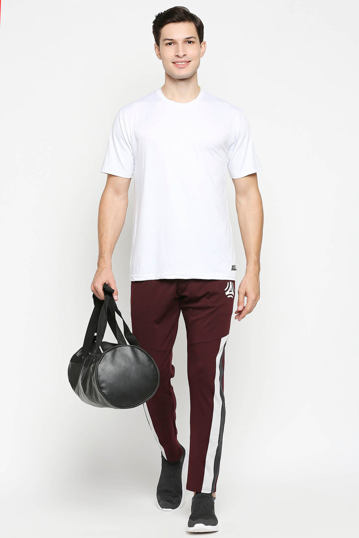 Wine Solid Rapid Dry Technology Track Pants