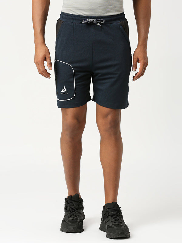 Alstyle Navy Colour Polyster Shorts for Mens