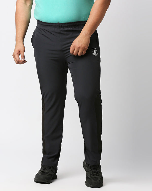 Trendy Dark Grey Workout Track-Pants For Men
