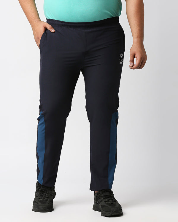 Modish Navy Blue Workout Track-Pants for Men