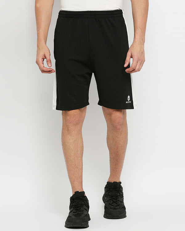 Alstyle Men’s Solid Black Dri-Fit Shorts