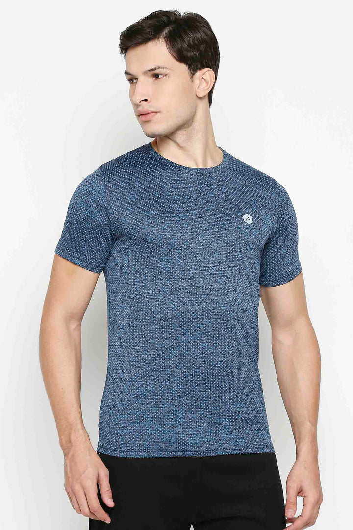 Men’s Teal  Navy T-shirt by Alstyle
