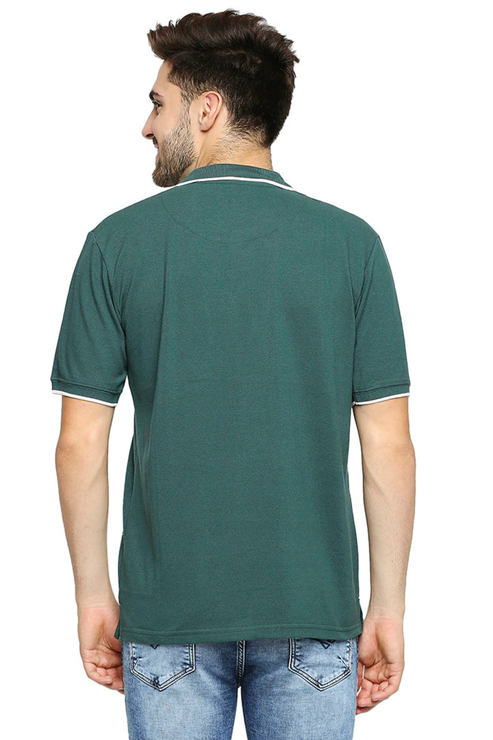Men’s Green Polo T-shirt By Alstyle