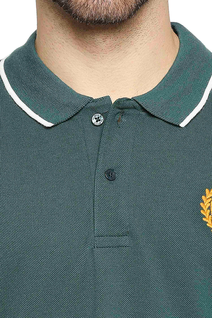 Men’s Green Polo T-shirt By Alstyle