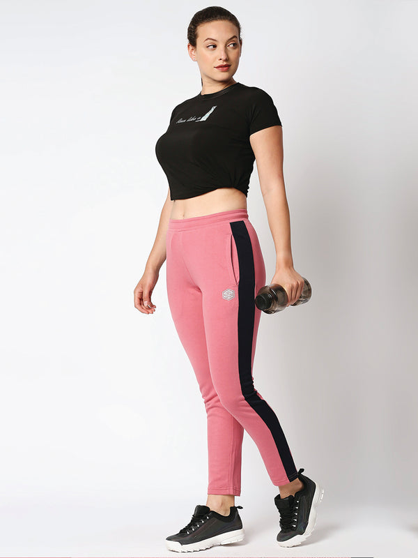 Women's Stylish Pink Colored Track Pant